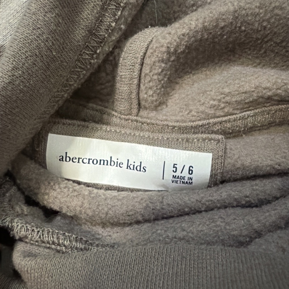 Abercrombie Fitch Hoodie Girls Size 5/6 Brown - Picture 5 of 8